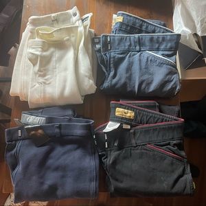 Four pairs of breeches